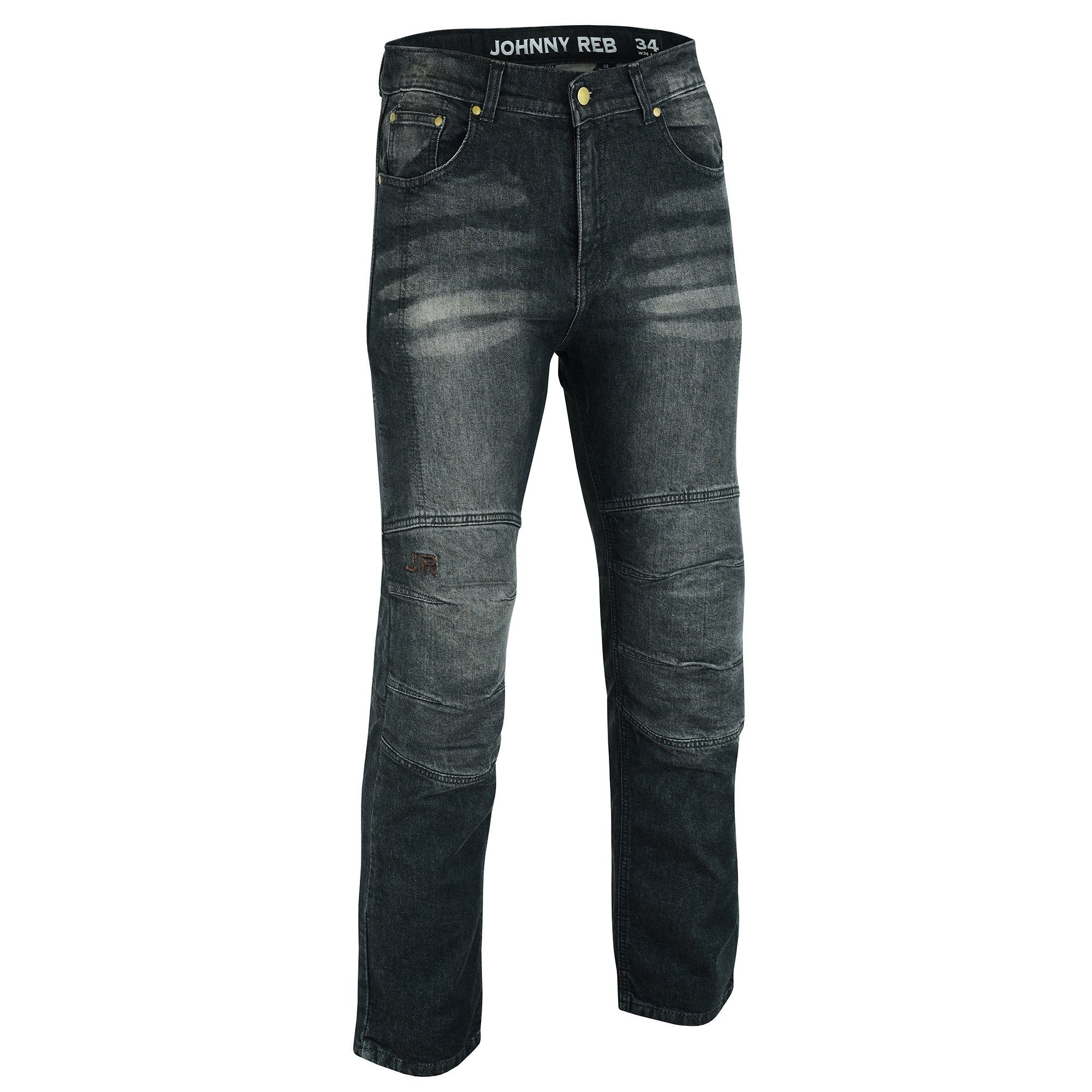 Men's Biker Distressed Protective Jeans