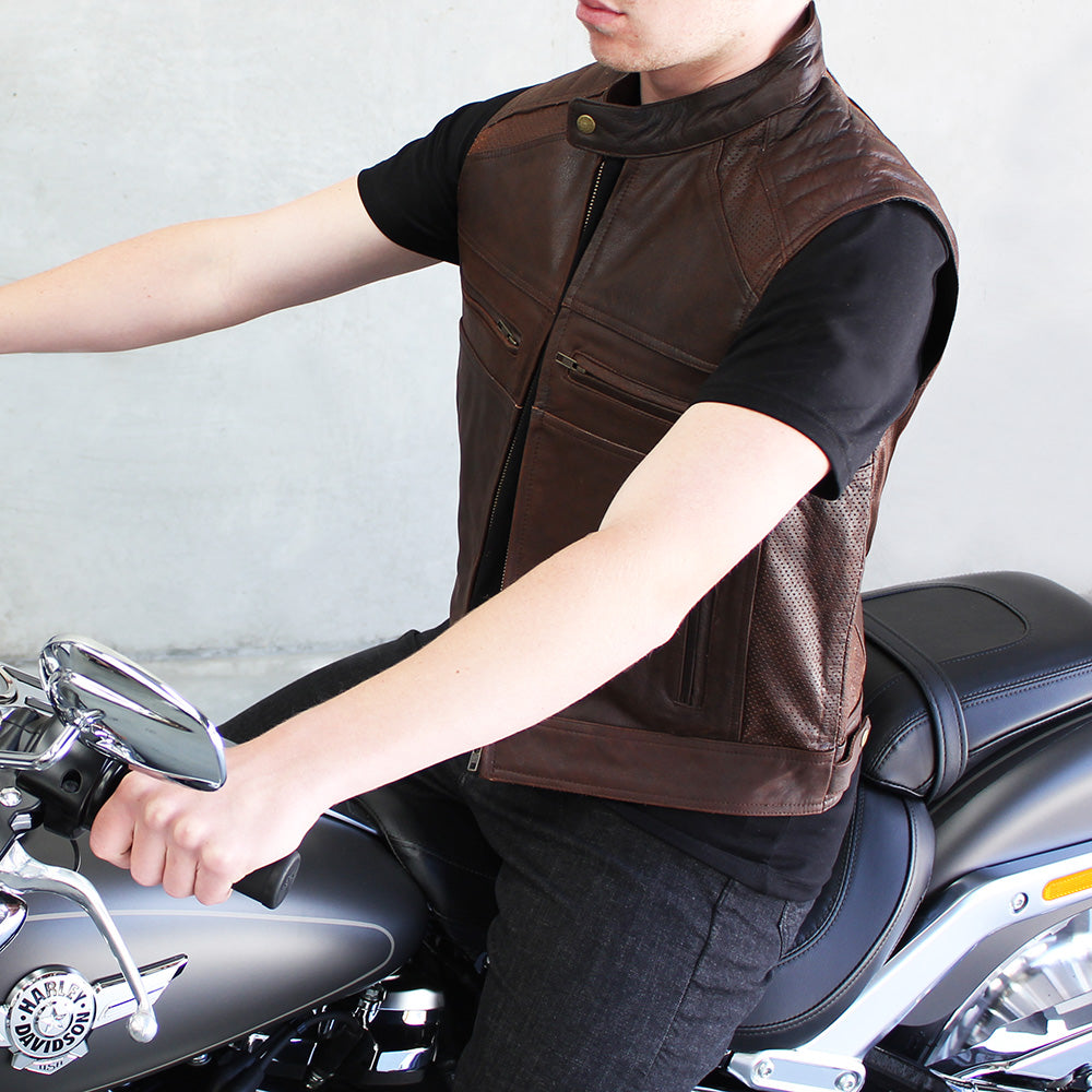 Men's Botany Vintage Leather Vest